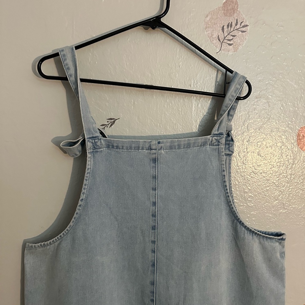 Lucy & Yak Originals Light Wash Denim Overalls Size L/R (Organic Cotton) - Picture 8 of 13